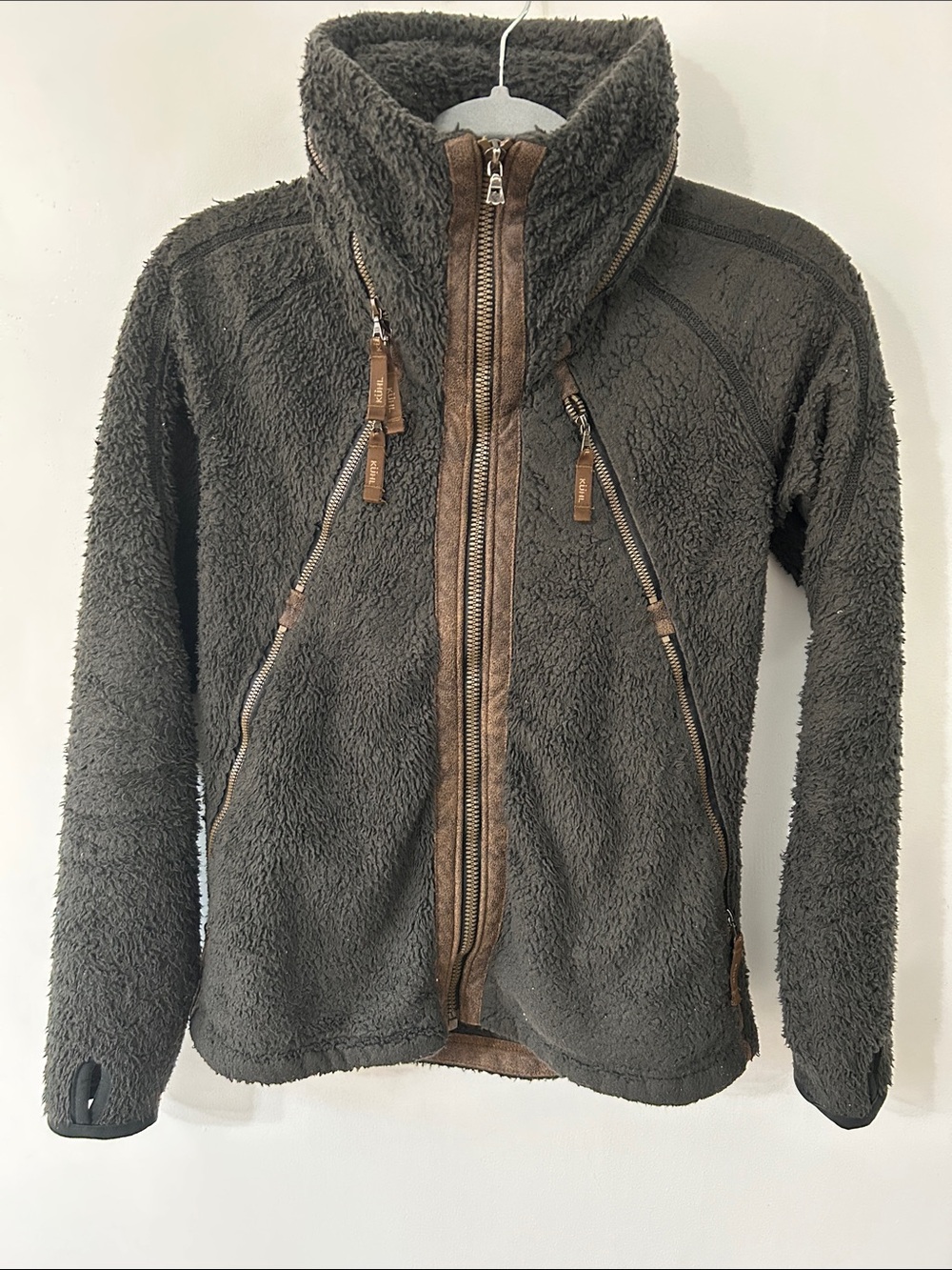 Kuhl Flight Jacket Women's Olive Green Size Small Outdoor Adventure Fleece